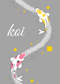 Fish 001-2 (Nishikigoi/Gray/White)