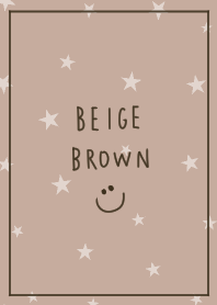 Beige brown and stars. Smile.