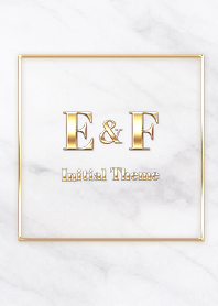 [ E&F ]  Initial Theme Gold White