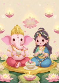 Ganesha&Lakshmi blessing fortune love2_1