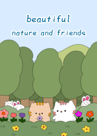 beautiful nature and friends