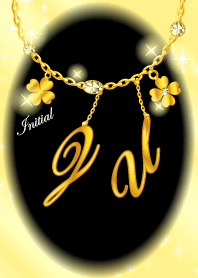 【Q&U】イニシャルチャーム運気UP!ゴールド