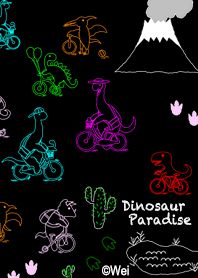 Dinosaur Paradise 13 Black(Bike Theme)