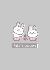 Rabbit cupcake.Apple.gray
