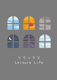 讓人放鬆的窗外風景(霧灰色)