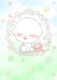 kawaii White Dog Theme