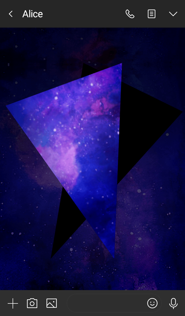Triangle night-sky
