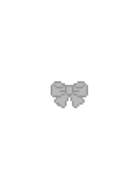 kawaii ribbon white gray