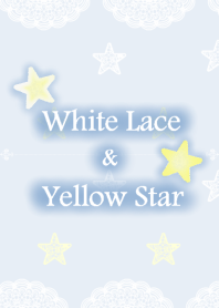 white lace & yellow star