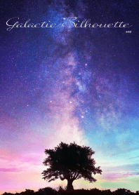 滿分的星空和剪影