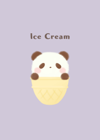Ice Cream -panda- smoky purple