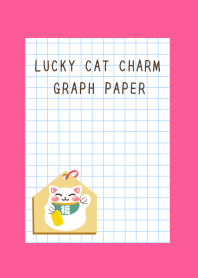 LUCKY CAT CHARM GRAPH PAPERj-FLASHY PINK