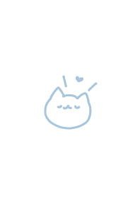 doodle cat(white&blue)