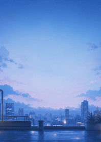 Blue Hour Rooftop