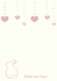 Rabbit and Heart -strawberry milk-