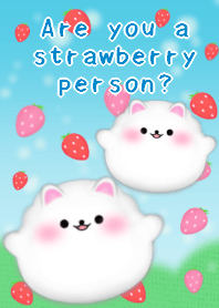 strawberry pomeranian dog theme skyblue