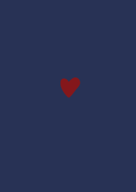 Navy and red heart accent.