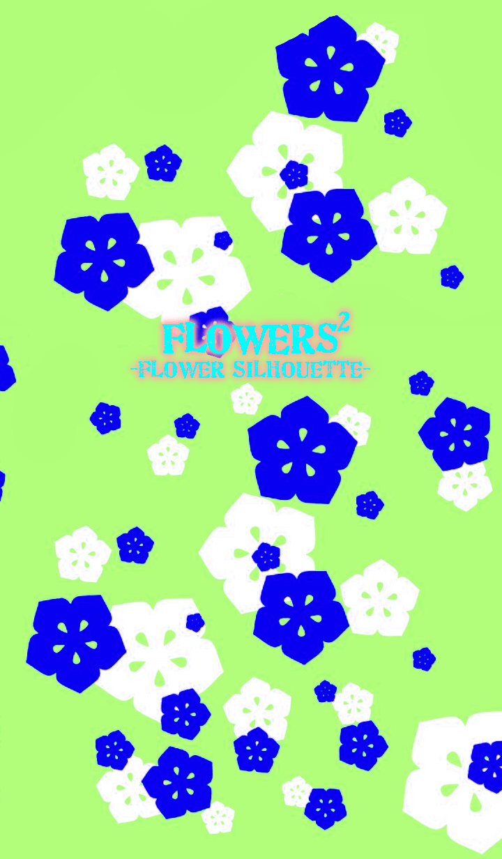 FLOWERS2-Flower silhouette-Mint Green