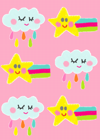 Cloud and star(pink)
