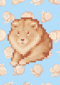 Lion 랜덤 테마 픽셀 블루||05