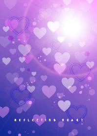 reflecting heart purple J