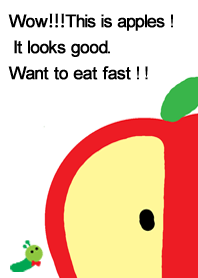 Caterpillar and apple