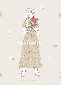 Ruimemeコラボ < flower tiered dress >
