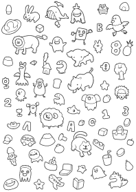 black and white "RAKUGAKI"