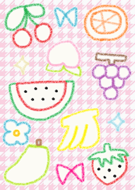 (Crayon fruits )