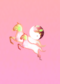 Dual head horses Yin