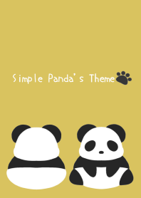 Simple Panda's Themej-MUSTARD YELLOW