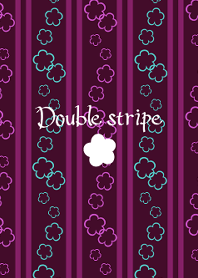 Double stripe -Pink & Blue green-