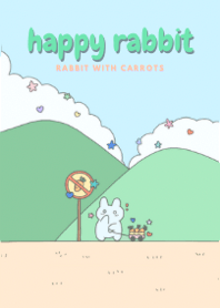 Happy rabbit : with carrots