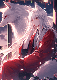⭐月夜神社的狐耳少年與狼❤️