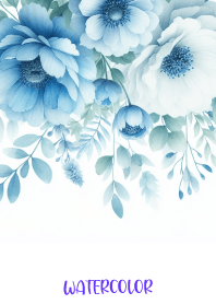 WATERCOLOR-LIGHT BLUE FLOWER-48