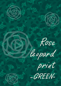 Rose leopard print -GREEN-