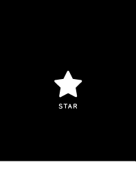 Simple Lucky Star - White&Deep Black