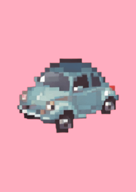 Carro Pixel Art Tema Rosa 04