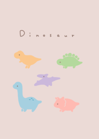 5 semi real dinosaurs NL/pinkgray LB