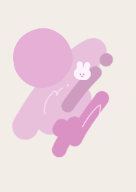 Rabbit and dull pink