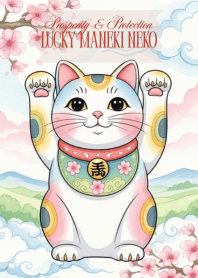 แมวกวักนำโชคใต้ซากุระ