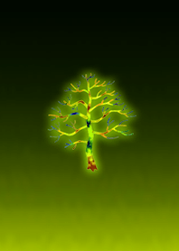 Winter tree light green