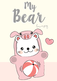 Bear love Pig. (Pink Ver.)