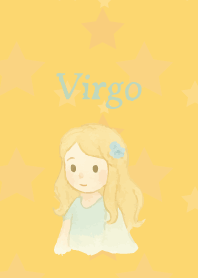 Cute virgo on light yellow