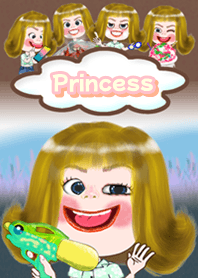 Princess little girl brown04