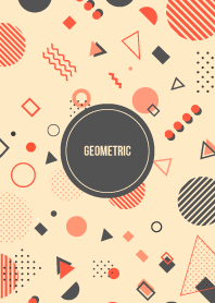 Geometric Bisque Tomato Red