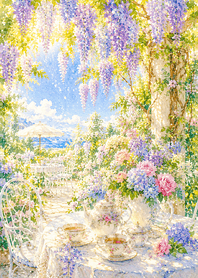 Purple Wisteria Garden Cafe