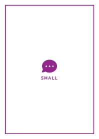 Small Button / White&Dark Purple