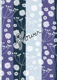 ストライプお花