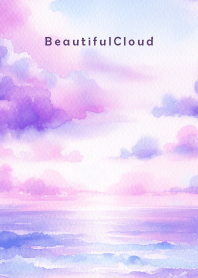 Beautiful Cloud-WATERCOLOR PURPLE 17